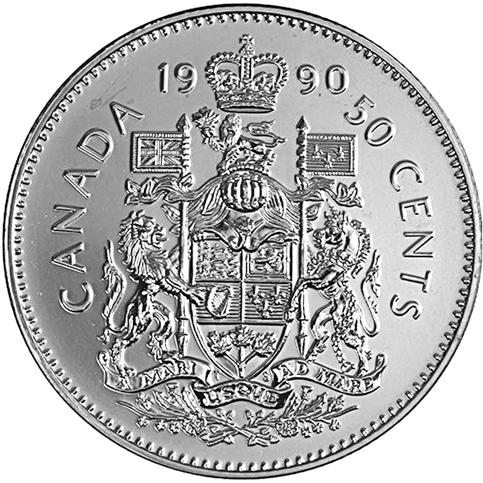 Details about   2020 Canada 50 cent Coat of arms logo - BU finish from roll 