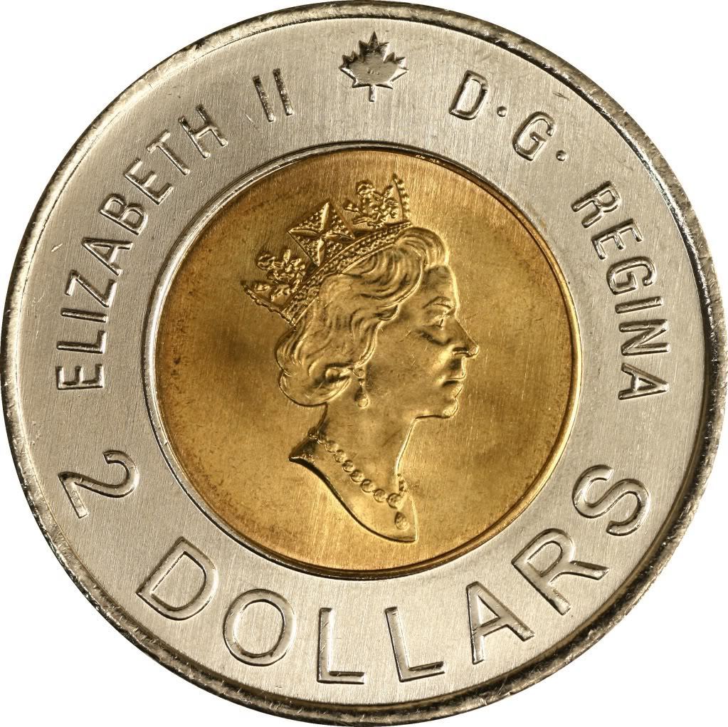 Canadian 2 Dollar Coin Obverse Design Evolution
