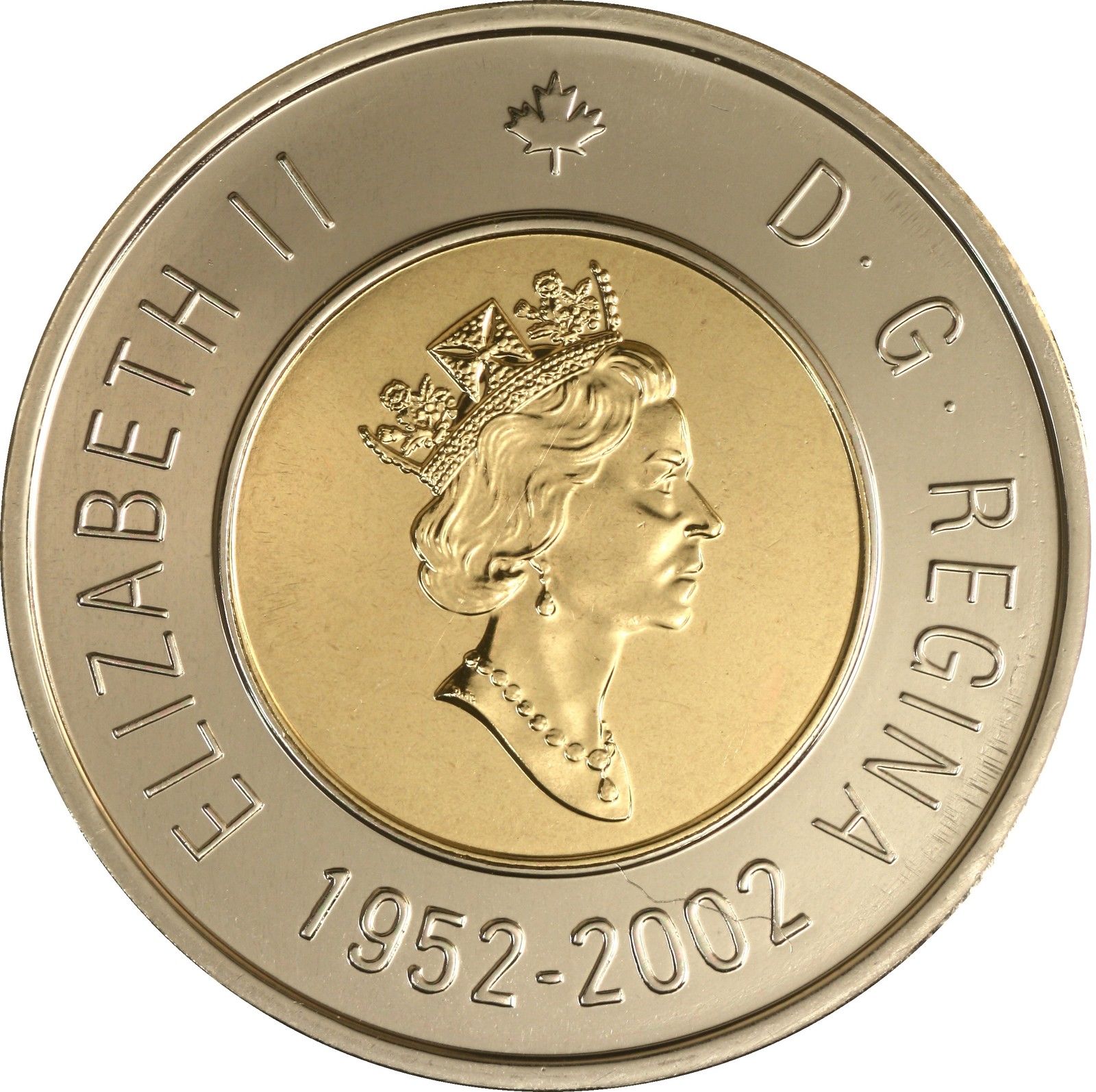 Normal Reverse Canada 2003 Toonie 2$ from a Mint Roll Old Crowned Effigy 